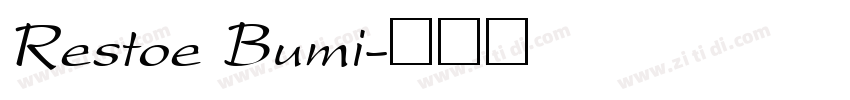 Restoe Bumi字体转换